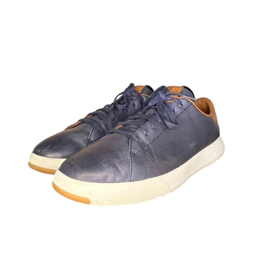 Mens Cole Haan Grandpro Leather Round Toe Sneakers Size 11.5 Blue - Picture 2 of 6